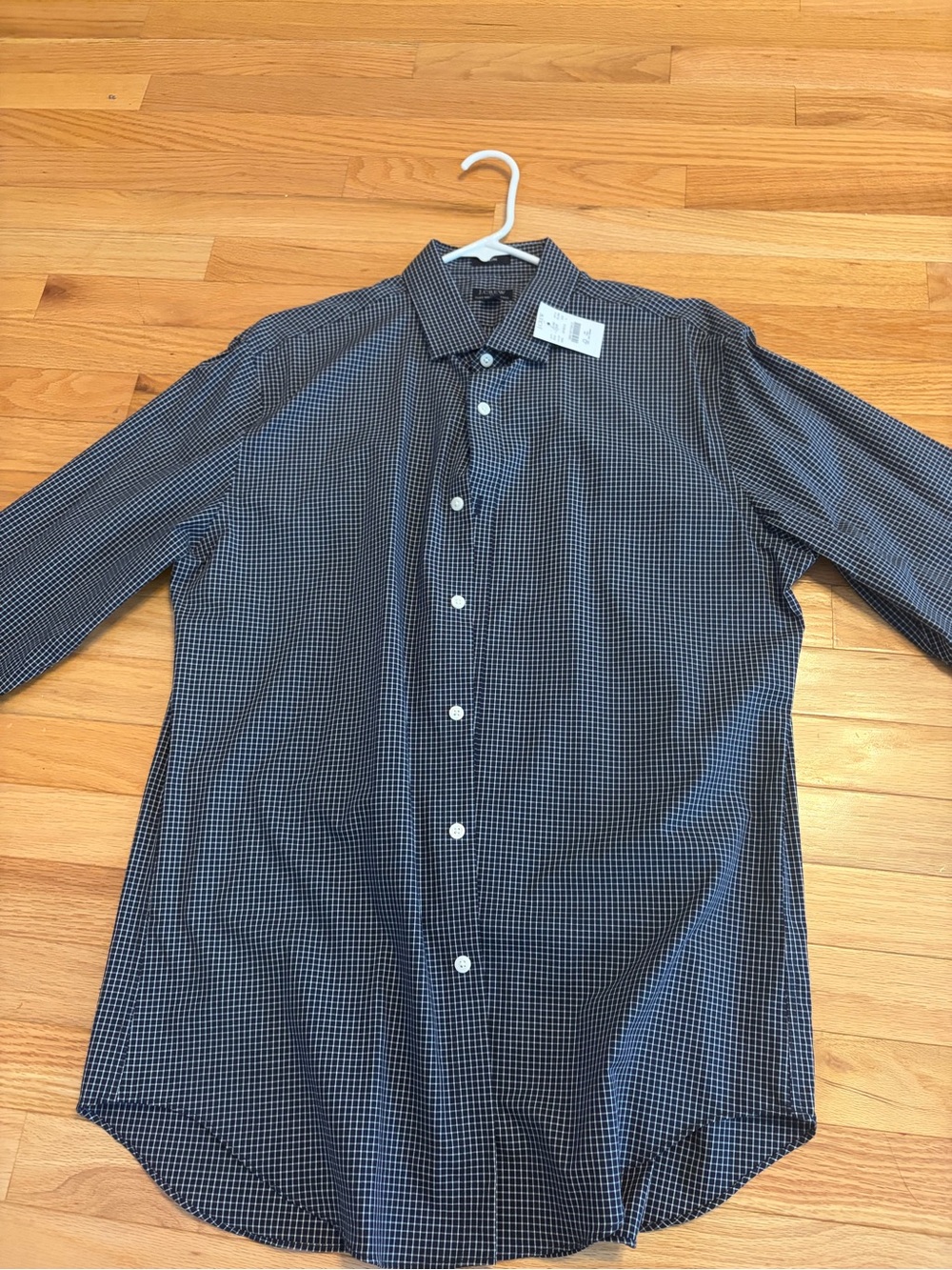 Men's NWT J Crew Navy Check Button-Down Shirt